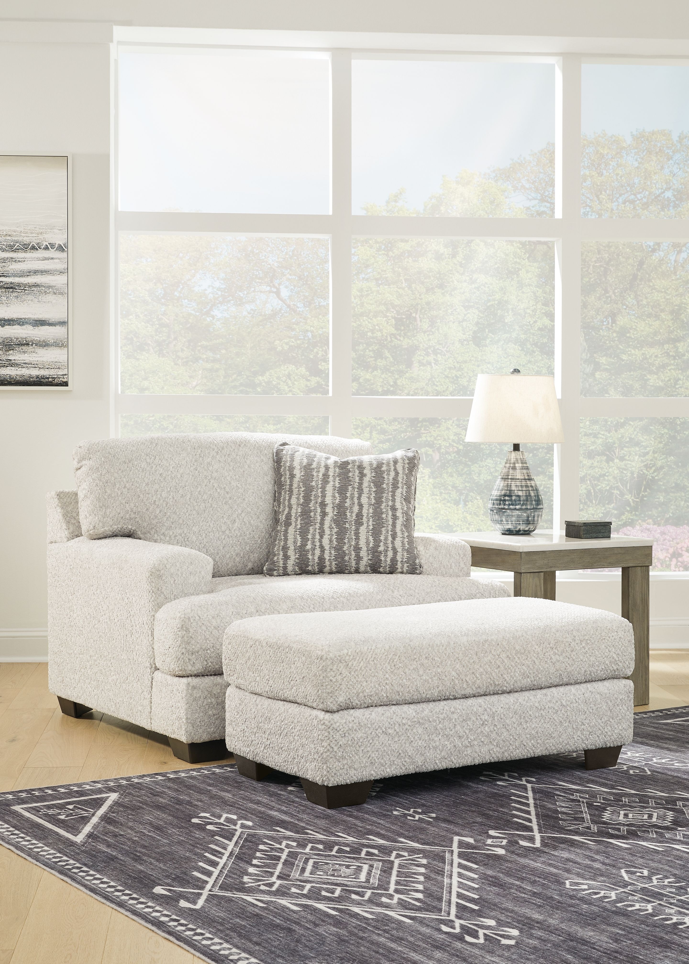 Sectional and best sale oversized chair set